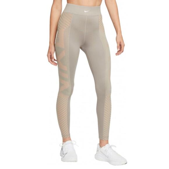 Nike Pants - Nike Women's Pro Therma-FIT ADV High-Waisted Leggings Beige Gray XS